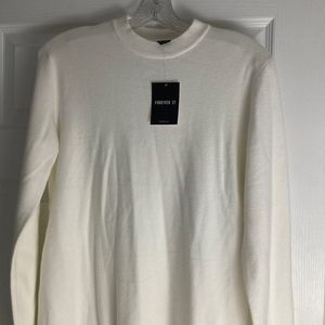 Sweater Dress White Turtle Neck